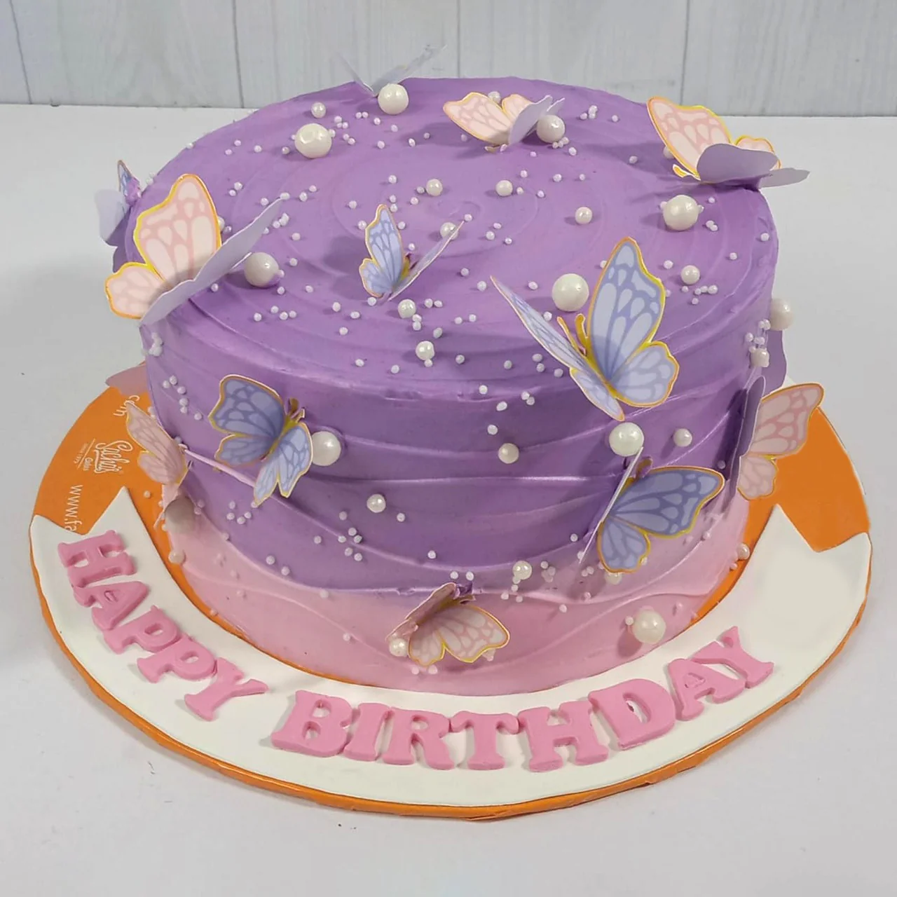 Butterfly Theme Birthday Cake