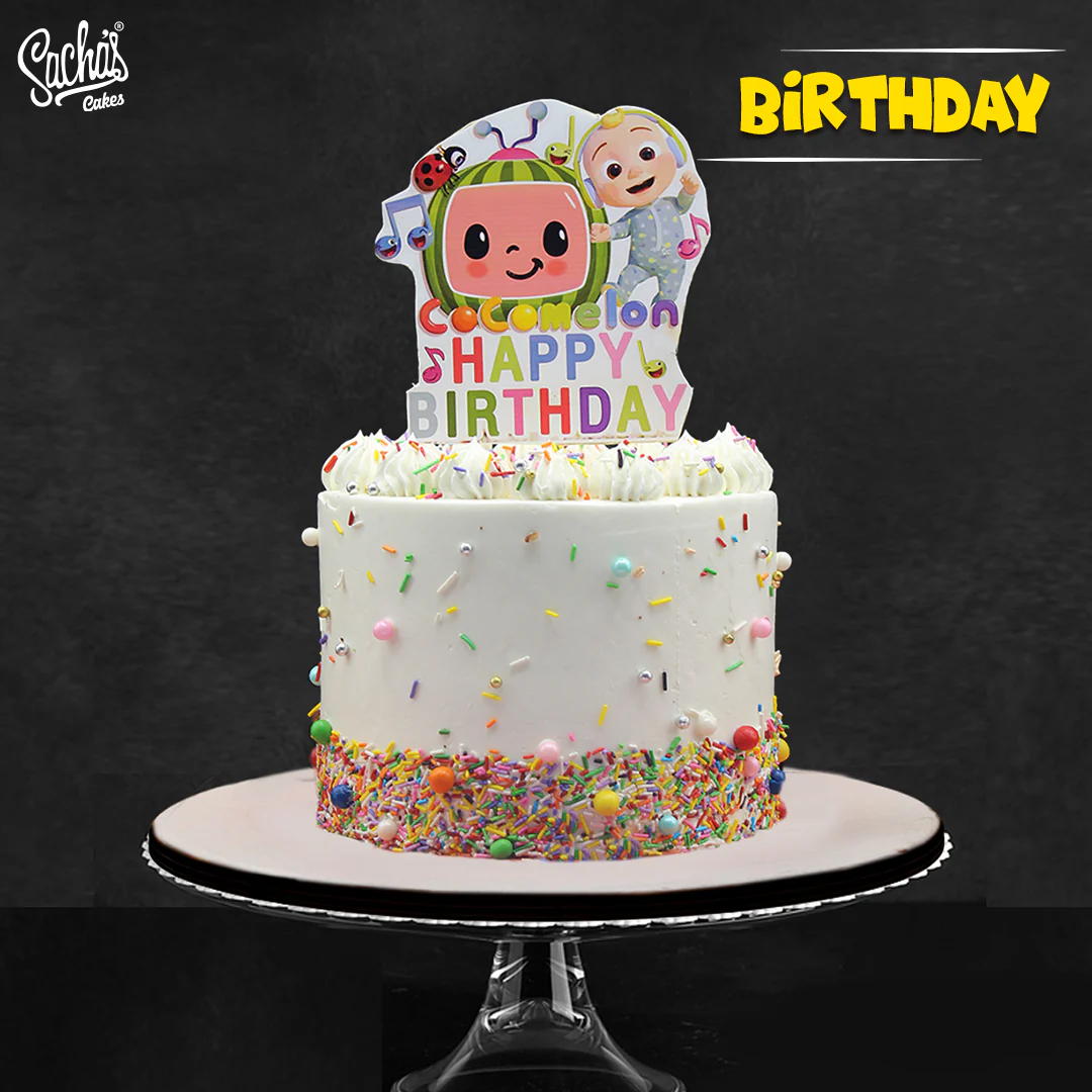 Cocomelon Birthday Theme Fondant Cake