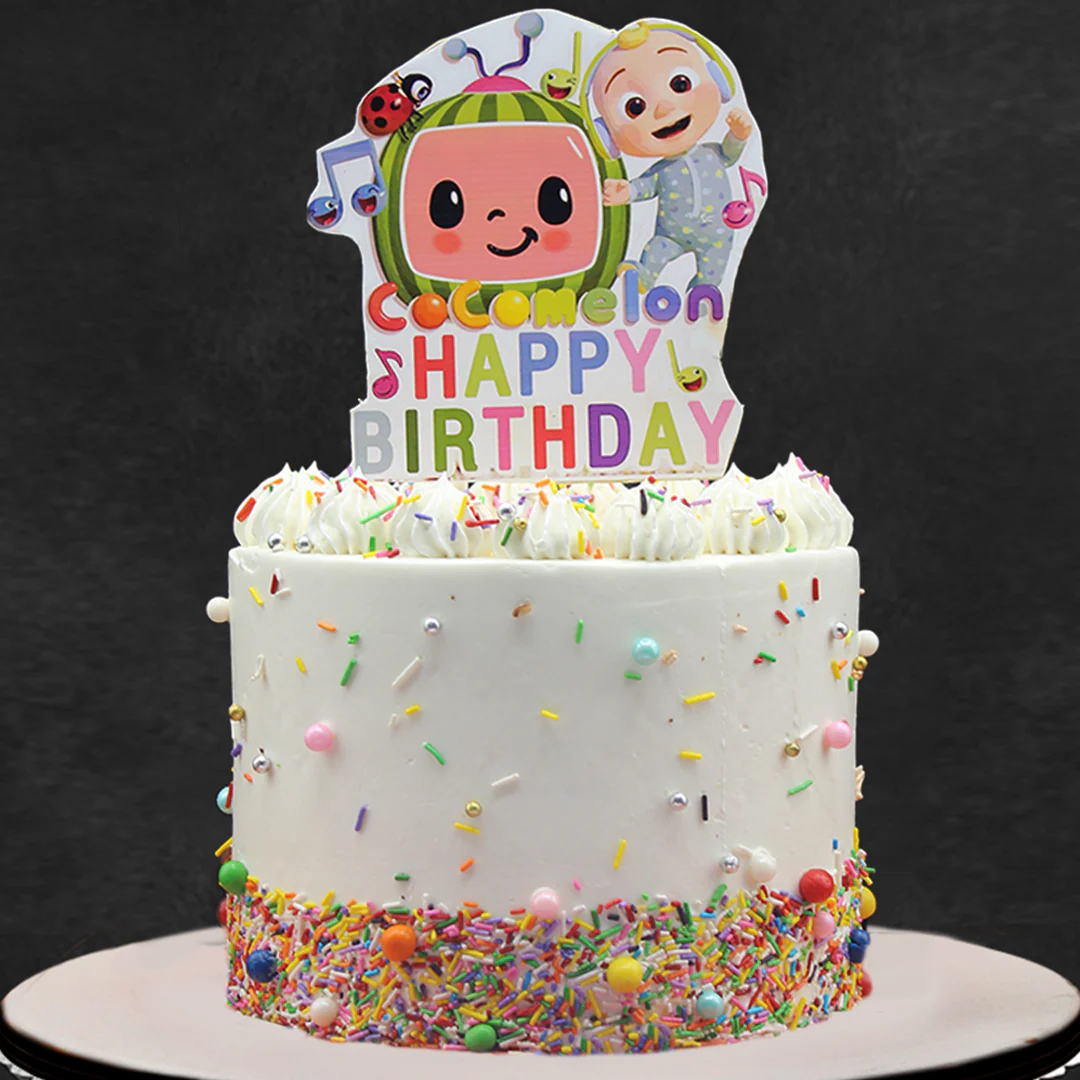 Cocomelon Birthday Theme Fondant Cake - Image 2
