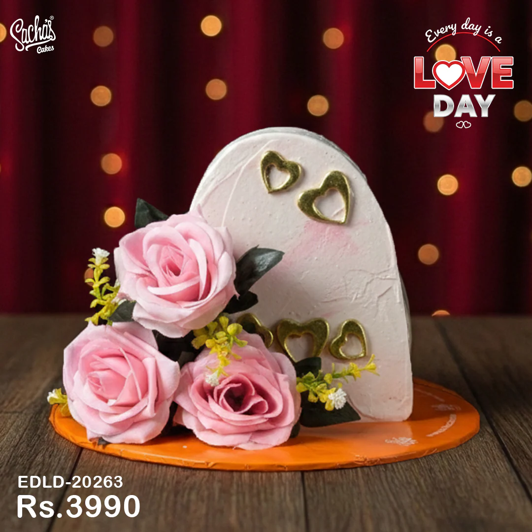 Floral Fantasy Heart Cake