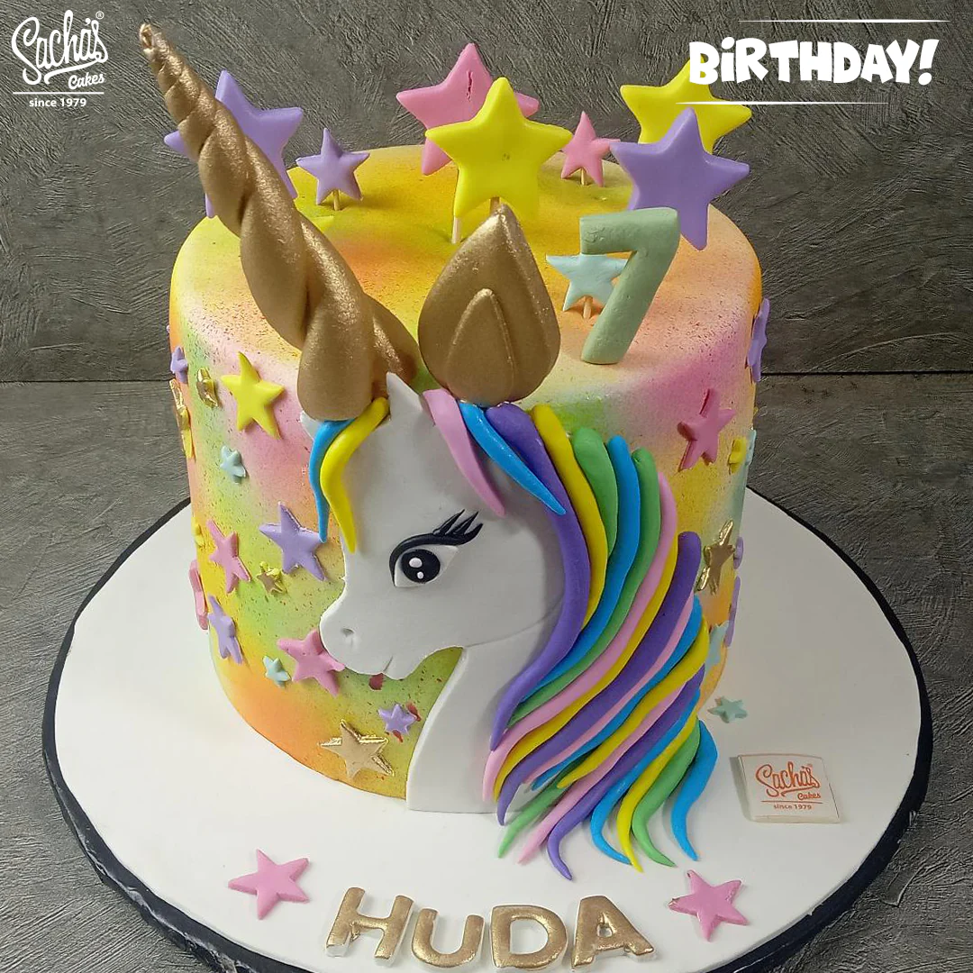 Glittering Unicorn Delight Birthday Cake
