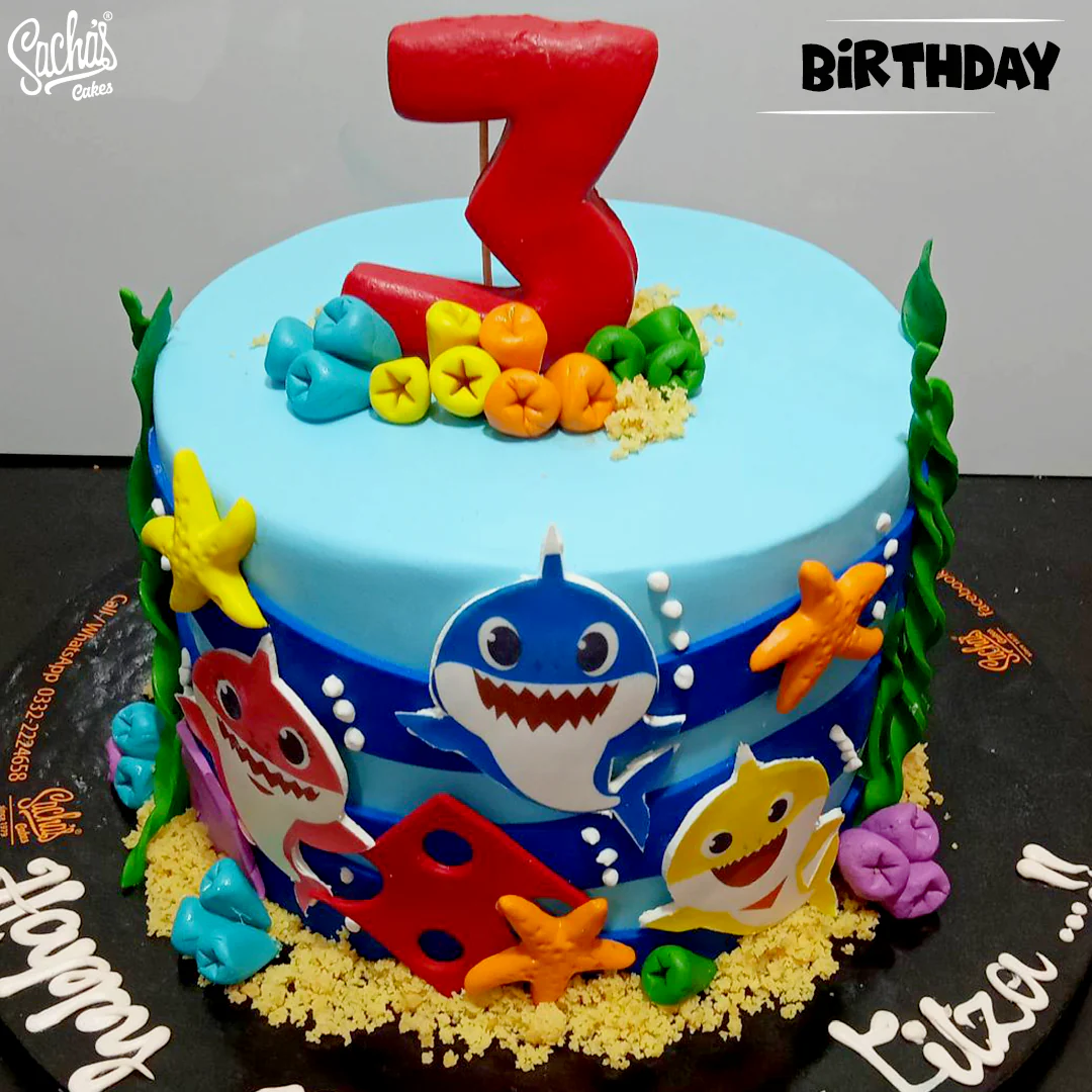 Oceanic Delights Baby Shark Cake