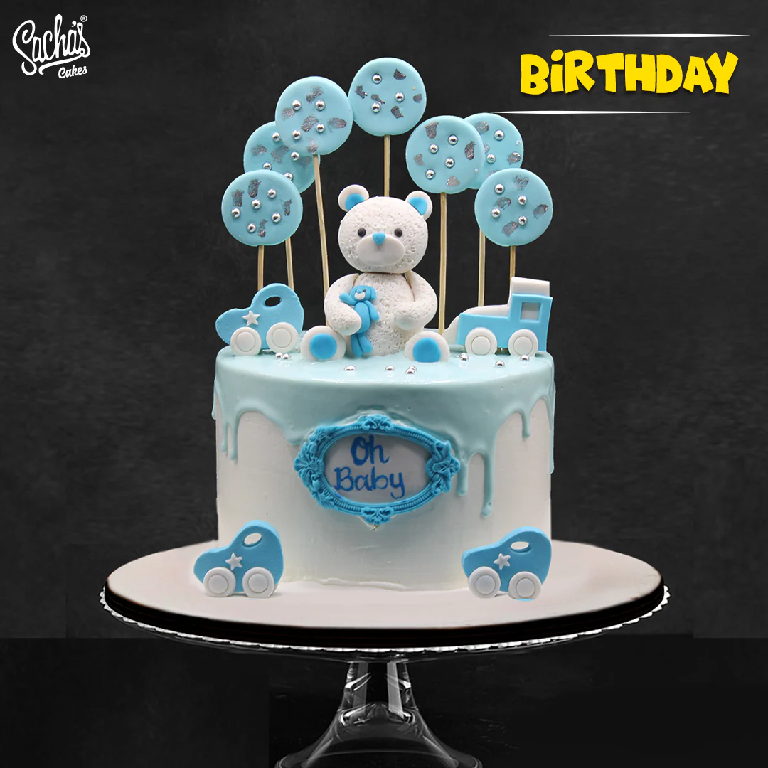 Teddy Bear Theme Fondant Cake