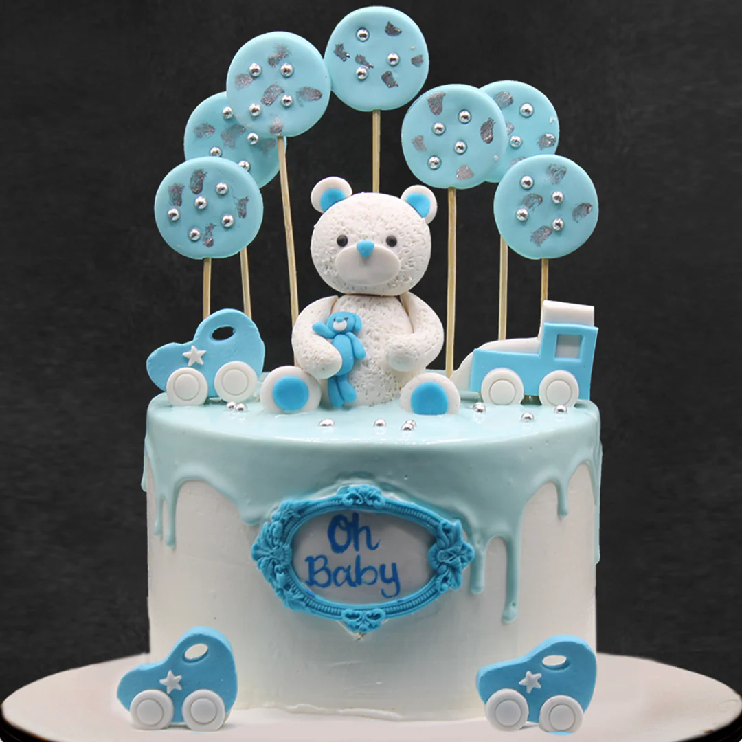 Teddy Bear Theme Fondant Cake - Image 2